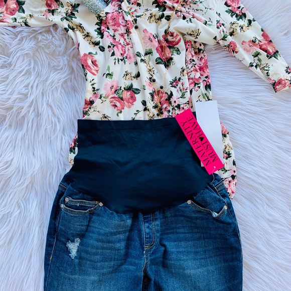 NWT Maternity blue jeans size xl - Picture 6 of 8